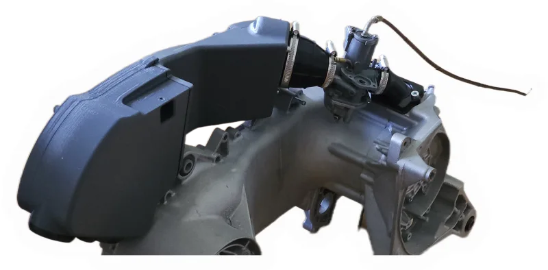 Airbox 3D gedruckt Piaggio Maxi schwarz glasfaserverstärkt